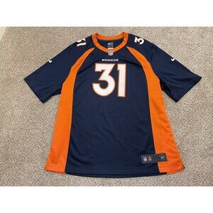 Nike Denver Broncos Football Jersey Justin Simmons #31 NFL Orange Blue Men’s XXL